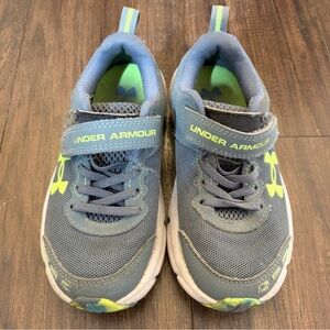 Under Armour Kids Sneakers - Gray with Neon Green